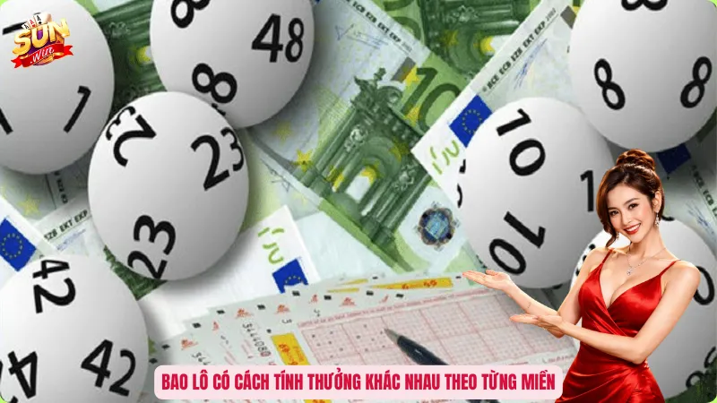 Bao lô có cách tính thưởng khác nhau theo từng miền