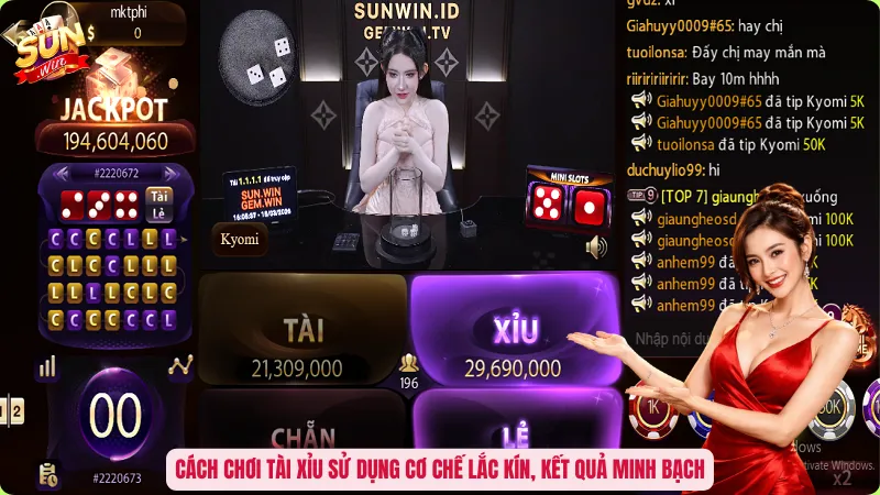 Cách chơi tài xỉu sử dụng cơ chế lắc kín, kết quả minh bạch