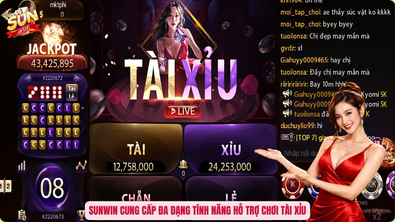 Sunwin cung cấp đa dạng tính năng hỗ trợ chơi tài xỉu