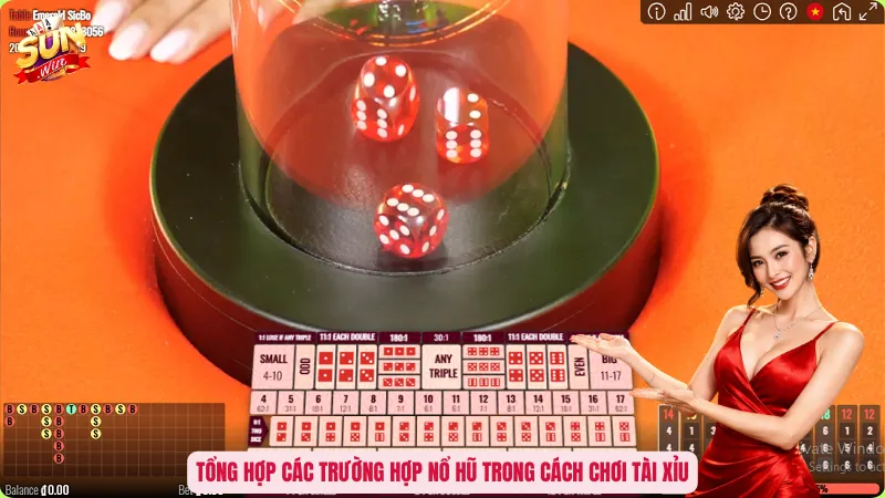 Tổng hợp các trường hợp nổ hũ trong cách chơi tài xỉu