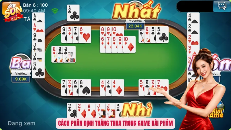 Cách phân định thắng thua trong game bài Phỏm