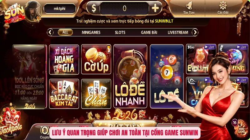 Lưu ý quan trọng giúp chơi an toàn tại cổng game Sunwin