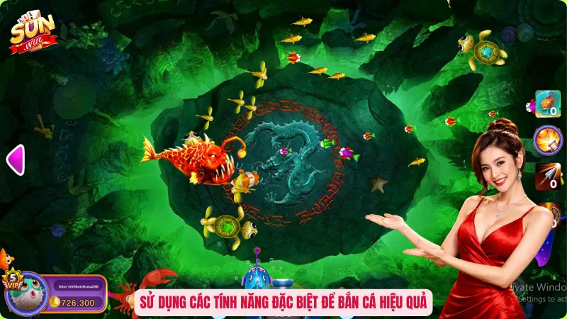 Sử dụng các tính năng đặc biệt để bắn cá hiệu quả
