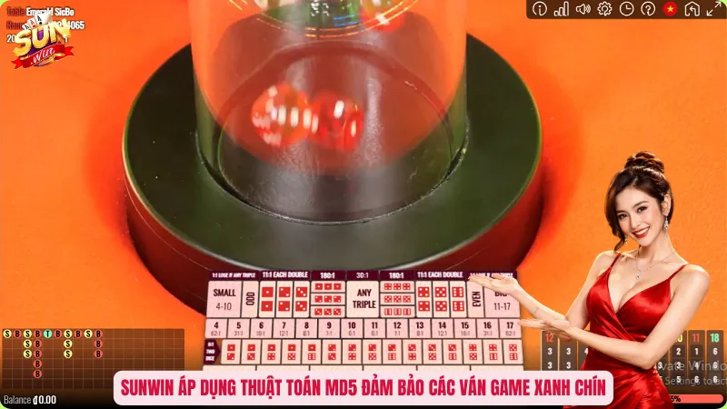 Sunwin áp dụng thuật toán MD5 đảm bảo các ván game xanh chín