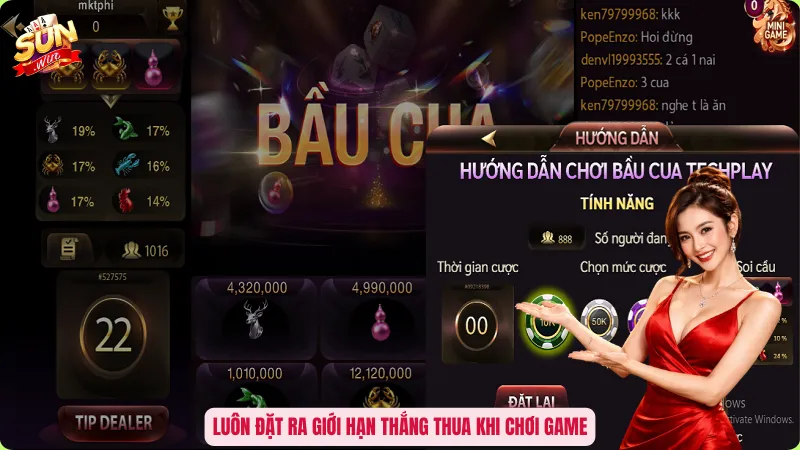 Luôn đặt ra giới hạn thắng thua khi chơi game